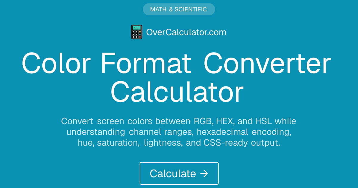Color Format Converter Calculator