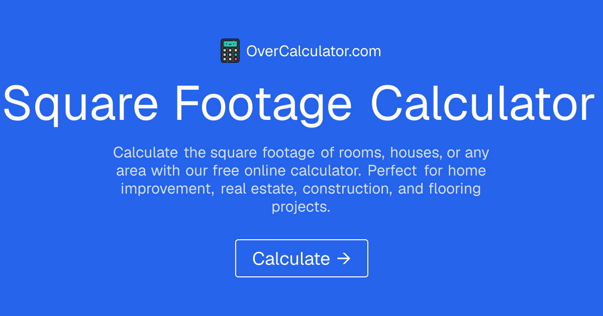 Curated visual reference: Gallery Detail: Square Footage Calculator
